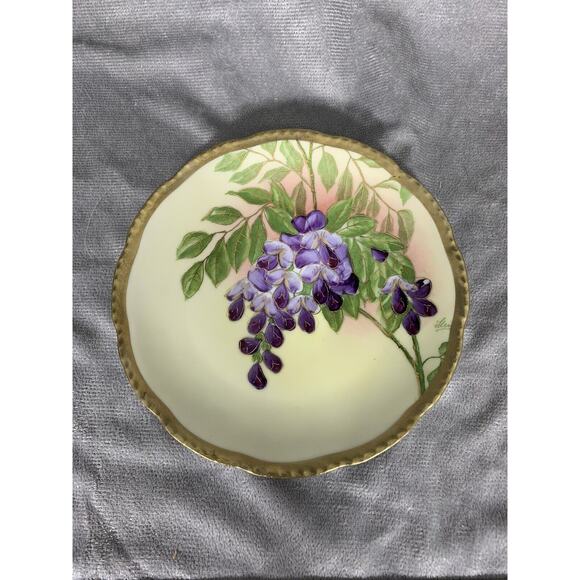 Vintage Beyer & Bock Prussia 6” Salad Plate Hand Painted Floral China - Picture 2 of 7